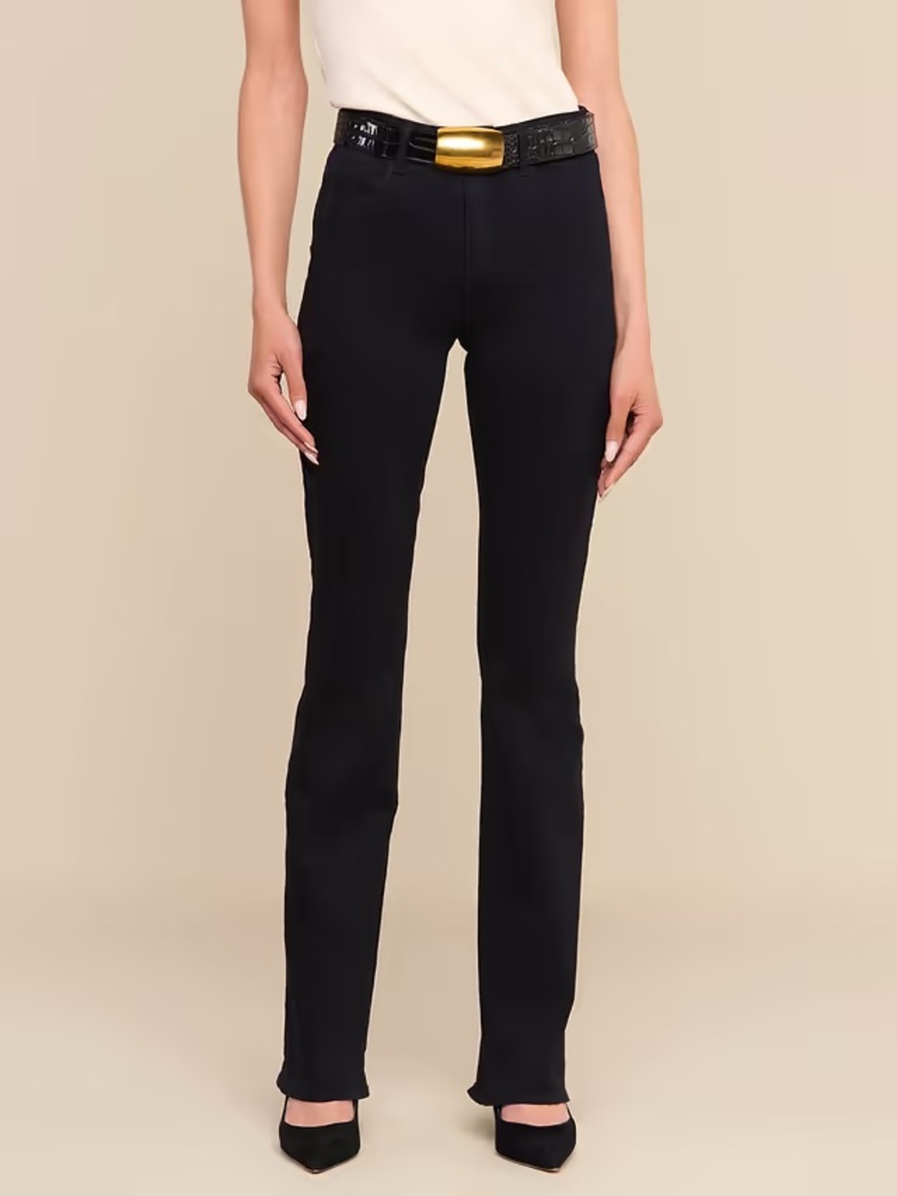 L’Agence Selma High Rise Bootcut Jeans in Noir Super Stretch